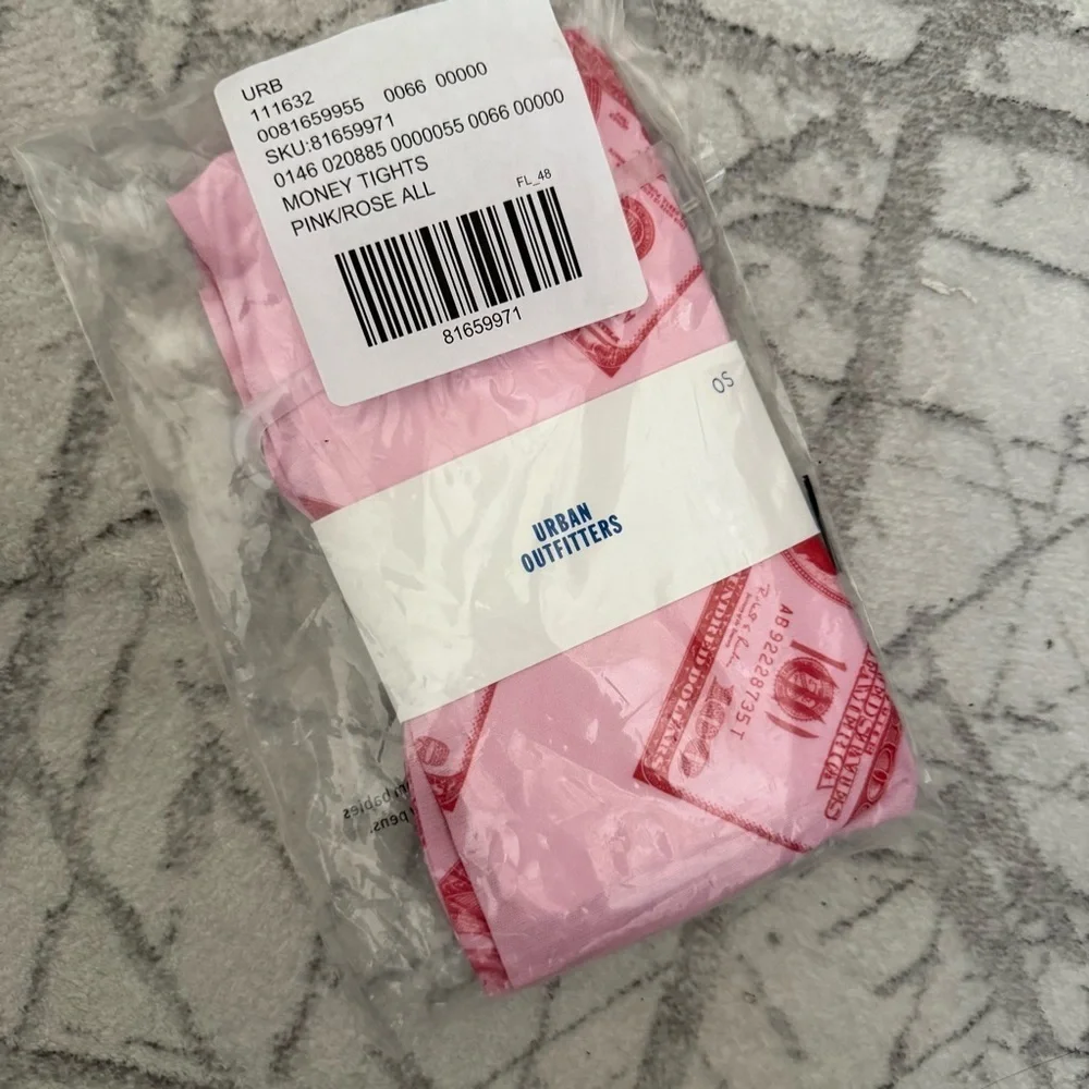 URBAN OUTFITTERS Money Print Tight In Pink + Red OS